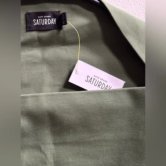 SOLD | Kate Spade Saturday Flat Pocket Blouse | Forest Green | Women’s S - Picture 4 of 9